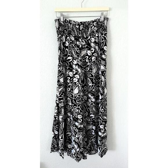 Vince Camuto Women's Wide-Leg Palazzo Pants Black and White Floral Size L - Picture 3 of 14